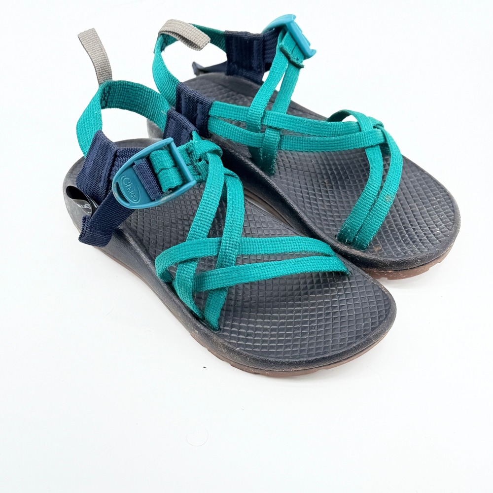 Chaco Kids Z/1 Ecotread Sandals Teal Navy Blue JCH180312 Size 13 Kids
